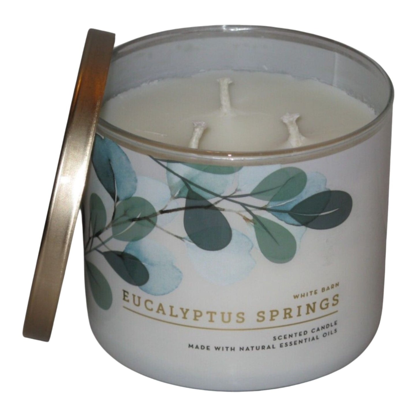 Eucalyptus Springs 3-Wick Scented Candle (White Barn)