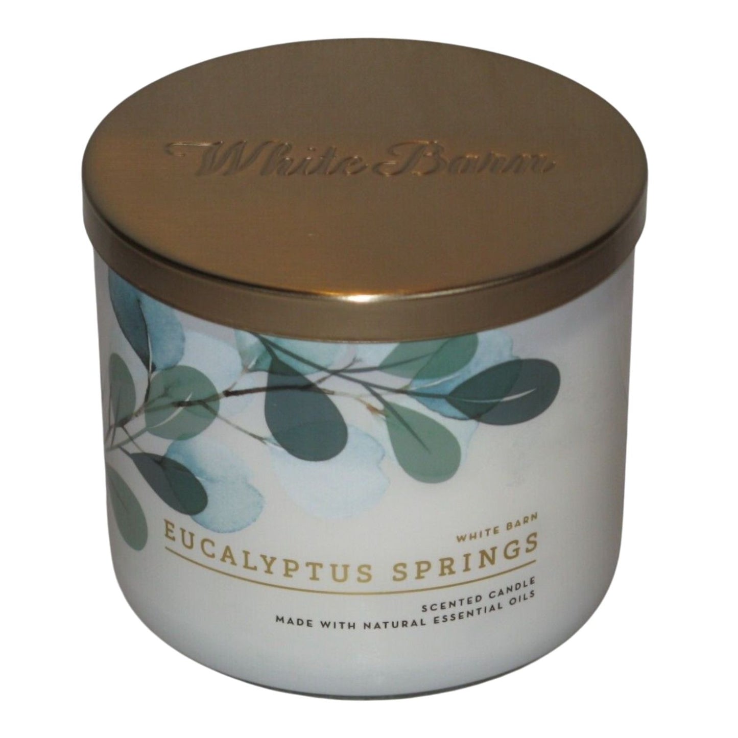 Eucalyptus Springs 3-Wick Scented Candle (White Barn)