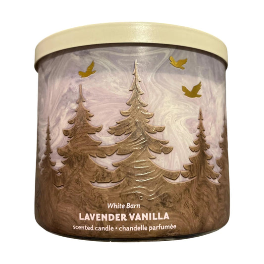 Lavender Vanilla White Barn Scented 3 Wick Candle (White Barn)