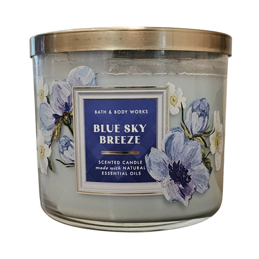 Blue Sky Breeze Scented 3 Wick Candle