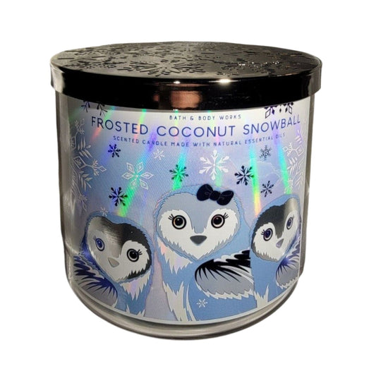 Frosted Coconut Snowball Scented 3-Wick Candle