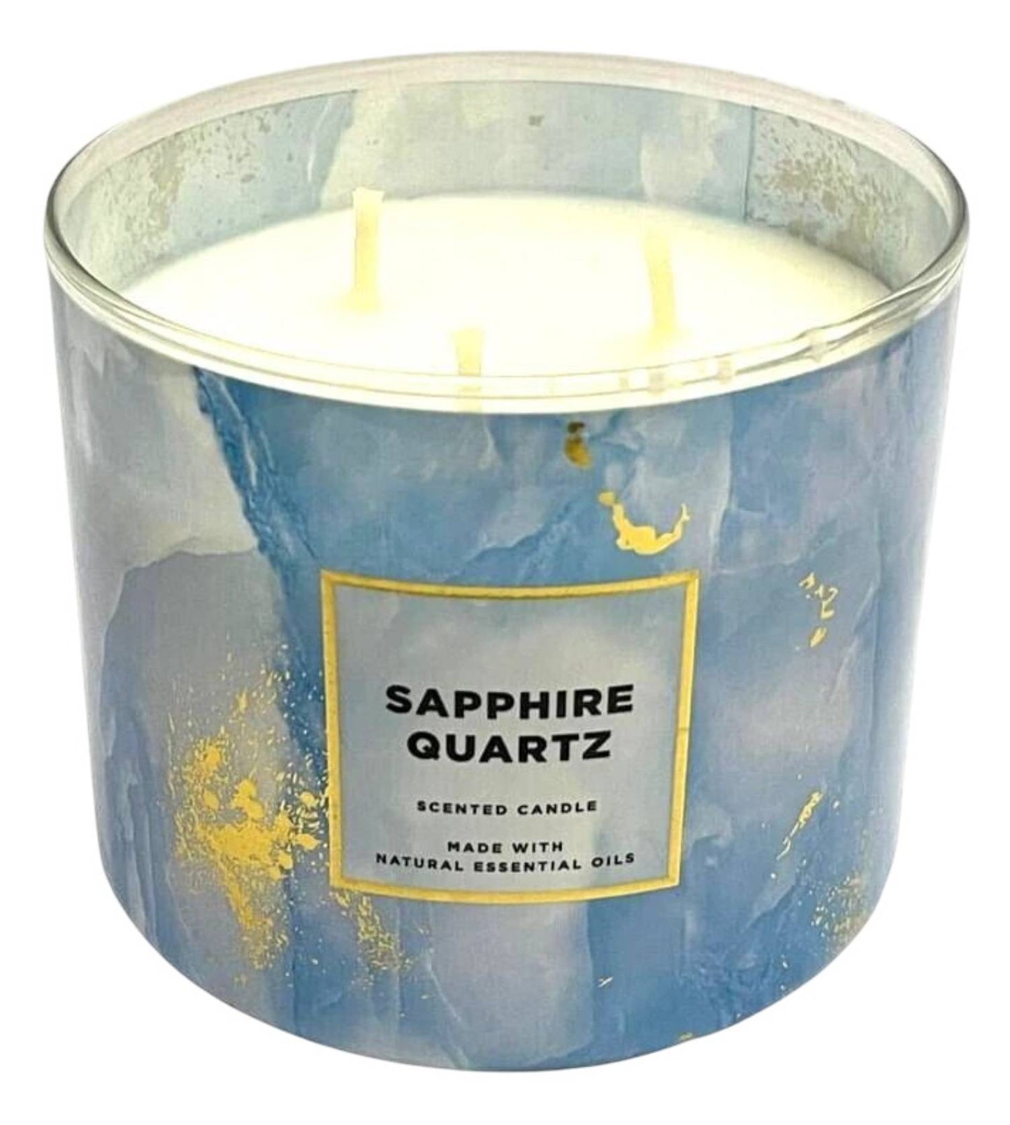 Bath and Body Works Sapphire Quartz (White Barn) Scented 3-Wick Candle (14.5 oz / 411 g)