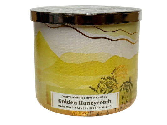 Golden Honeycomb 3-Wick Candle (White Barn)