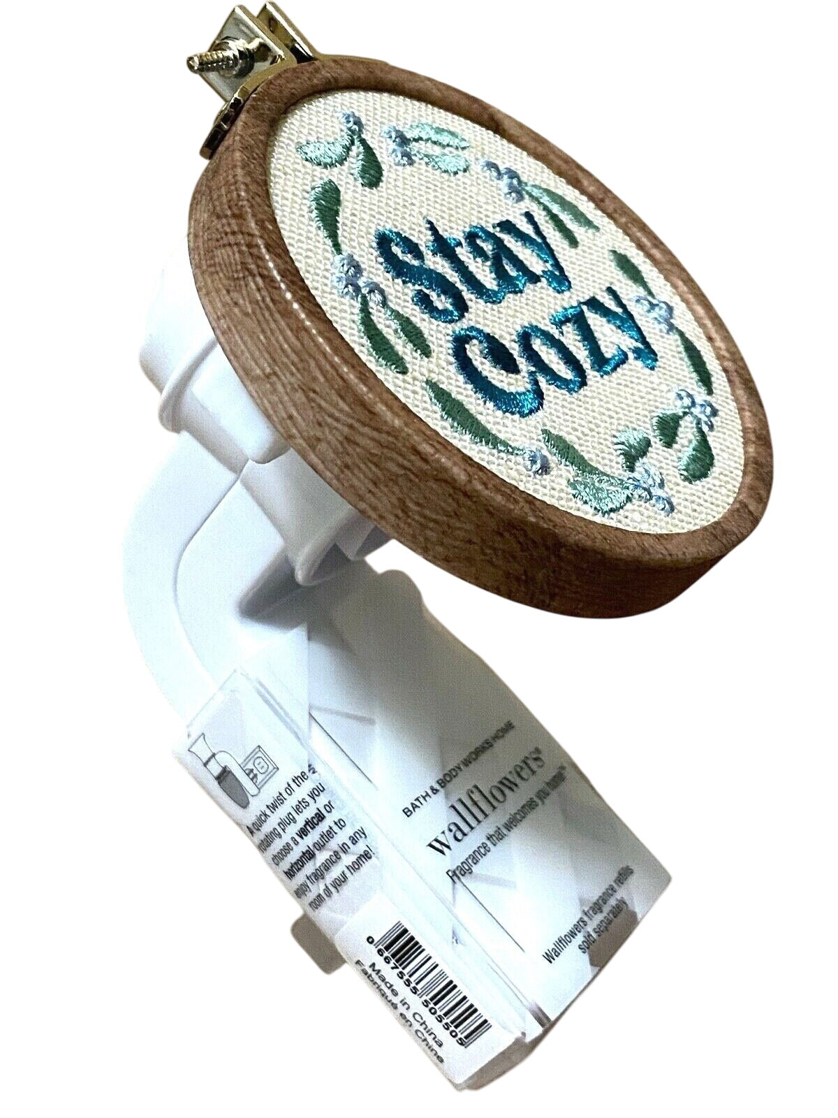 White Barn Stay Cozy Embroidery Wallflowers Fragrance Plug (White Barn)