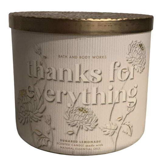 Thanks For Everything Sugared Lemonade 3-Wick Candle