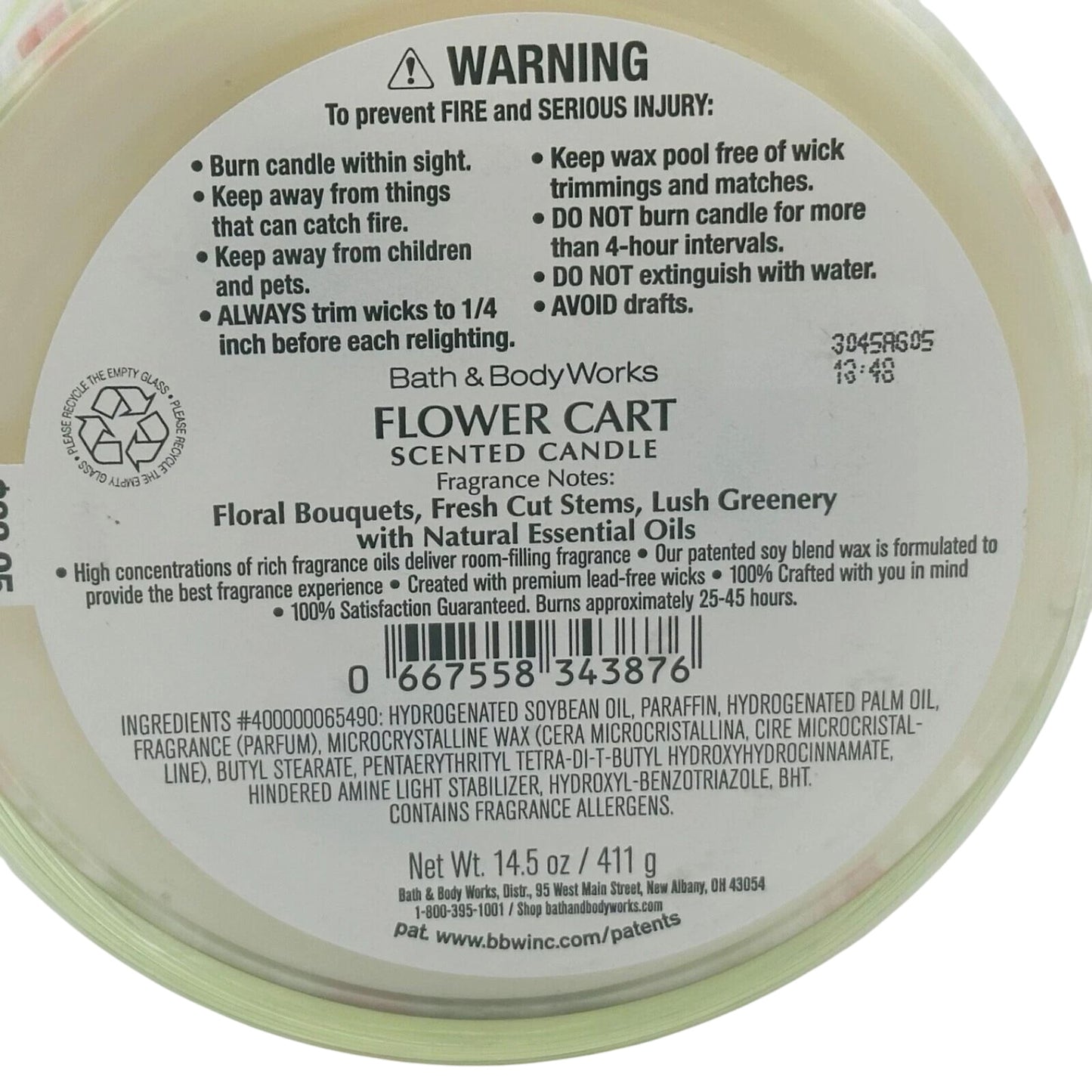 Flower Cart 3-Wick Scented Candle
