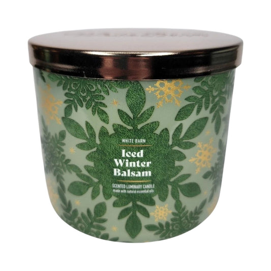 Iced Winter Balsam Scented Candle 3-Wick (White Barn)