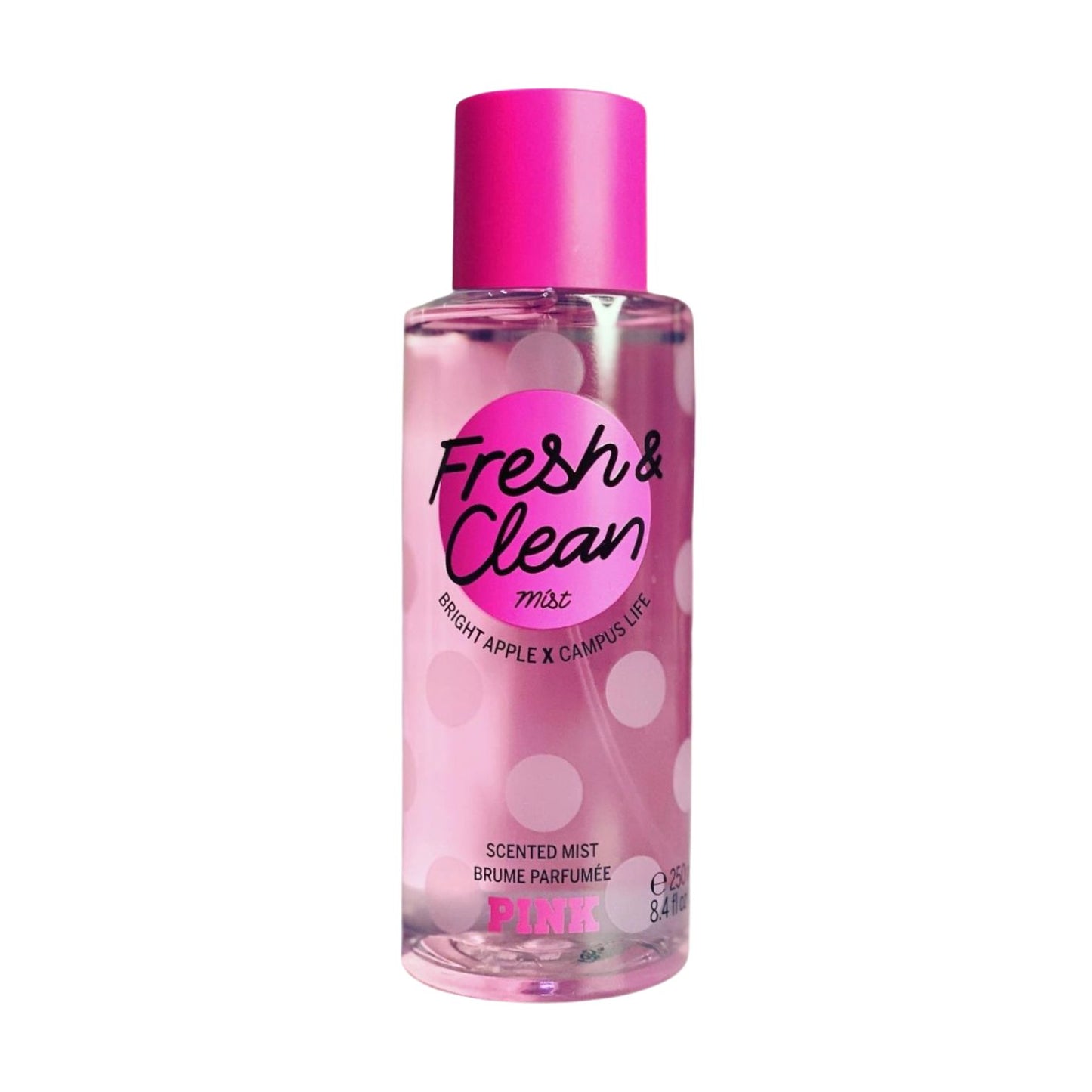 Pink Fresh & Clean Scented Body Mist Spray Bright Apple X Campus Life