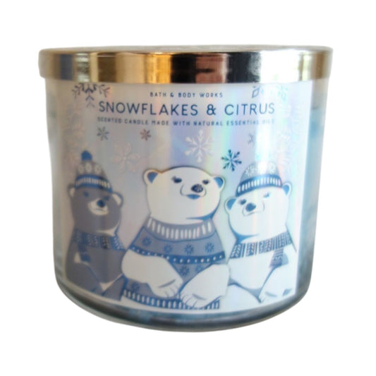 Snowflakes & Citrus 3-Wick Scented Candle