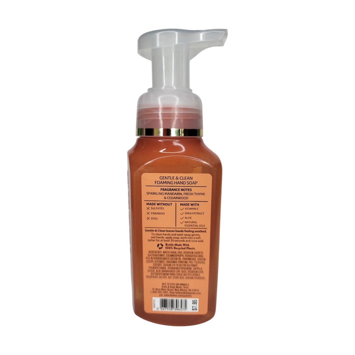 Bath Aпd Body Works Kitchen Mandarin Gentle & Clean Foarming Hand Soap (White Barn)