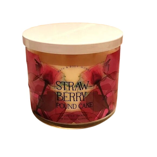 Strawberry Pound Cake Scented 3-Wick Candle