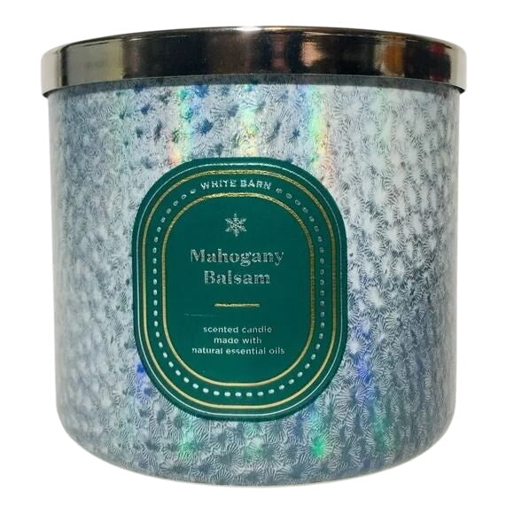 Mahogany Balsam Scented 3-Wicked Candle