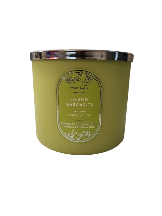 Island Margarita With Mandarin Mango Sea Salt Scented Candle (White Barn)