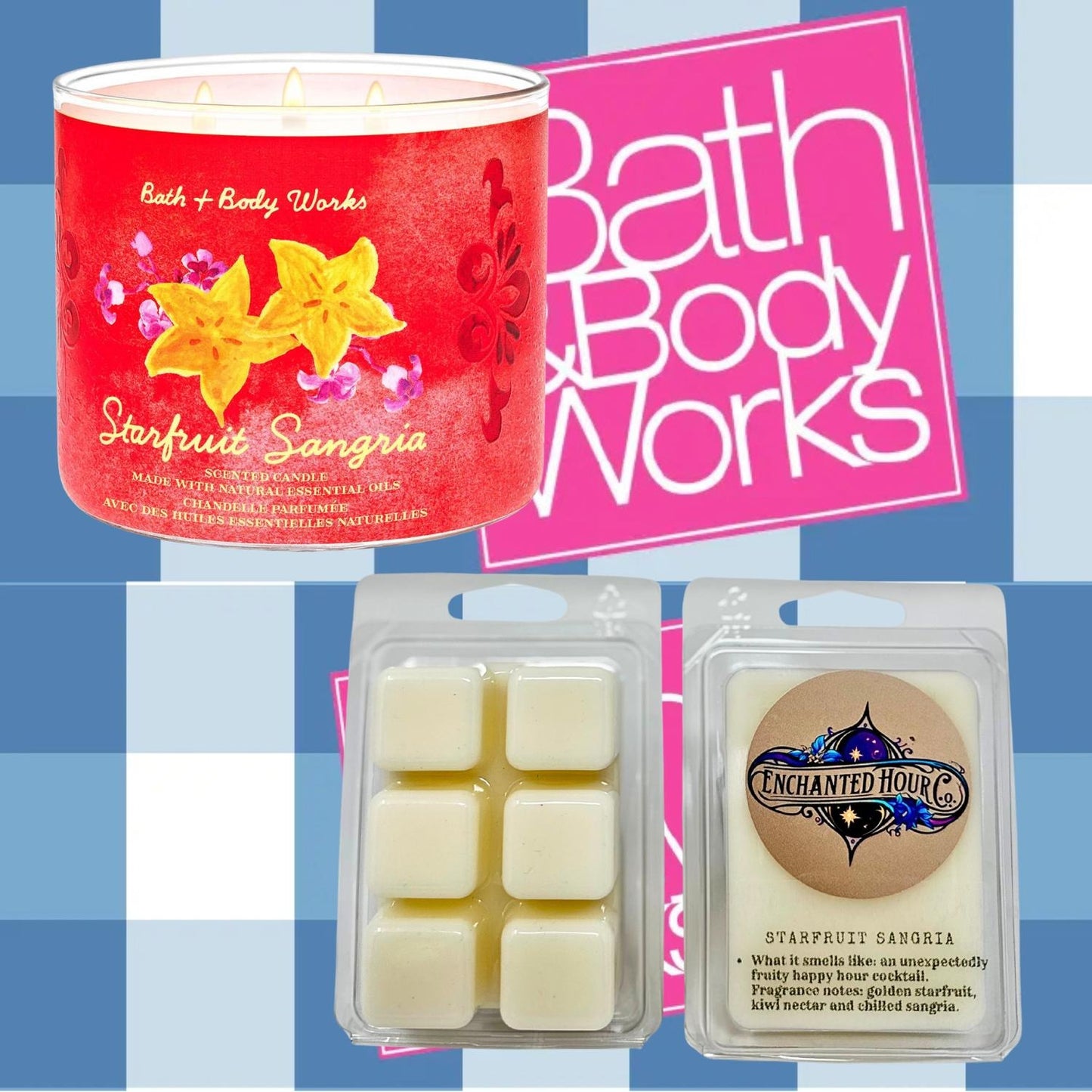 Starfruit Sangria Wax Melts | Bath & Body Works | Starfruit, Peach Nectar, Sparkling Citrus Scent | Enchanted Hour Co