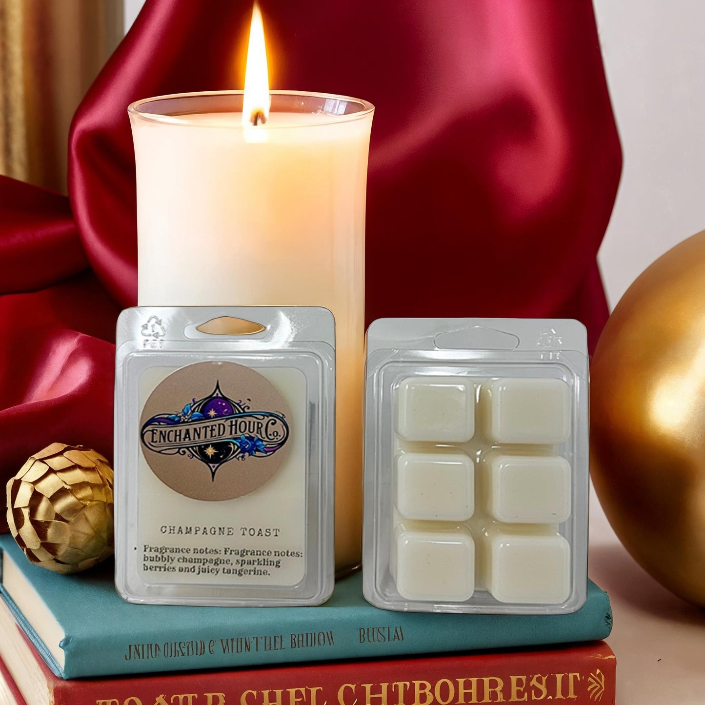 Champagne Toast Wax Melts | Bubbly Champagne, Juicy Nectarine, Sparkling Berries | Bath and Body Works | Enchanted Hour Co.