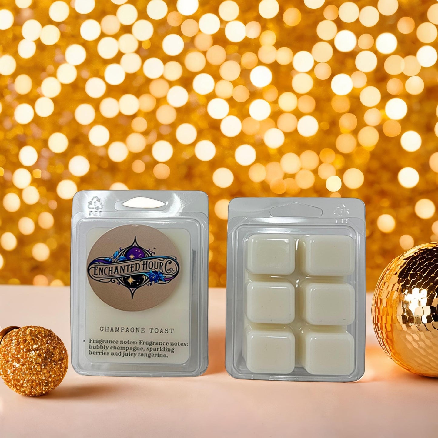 Champagne Toast Wax Melts | Bubbly Champagne, Juicy Nectarine, Sparkling Berries | Bath and Body Works | Enchanted Hour Co.