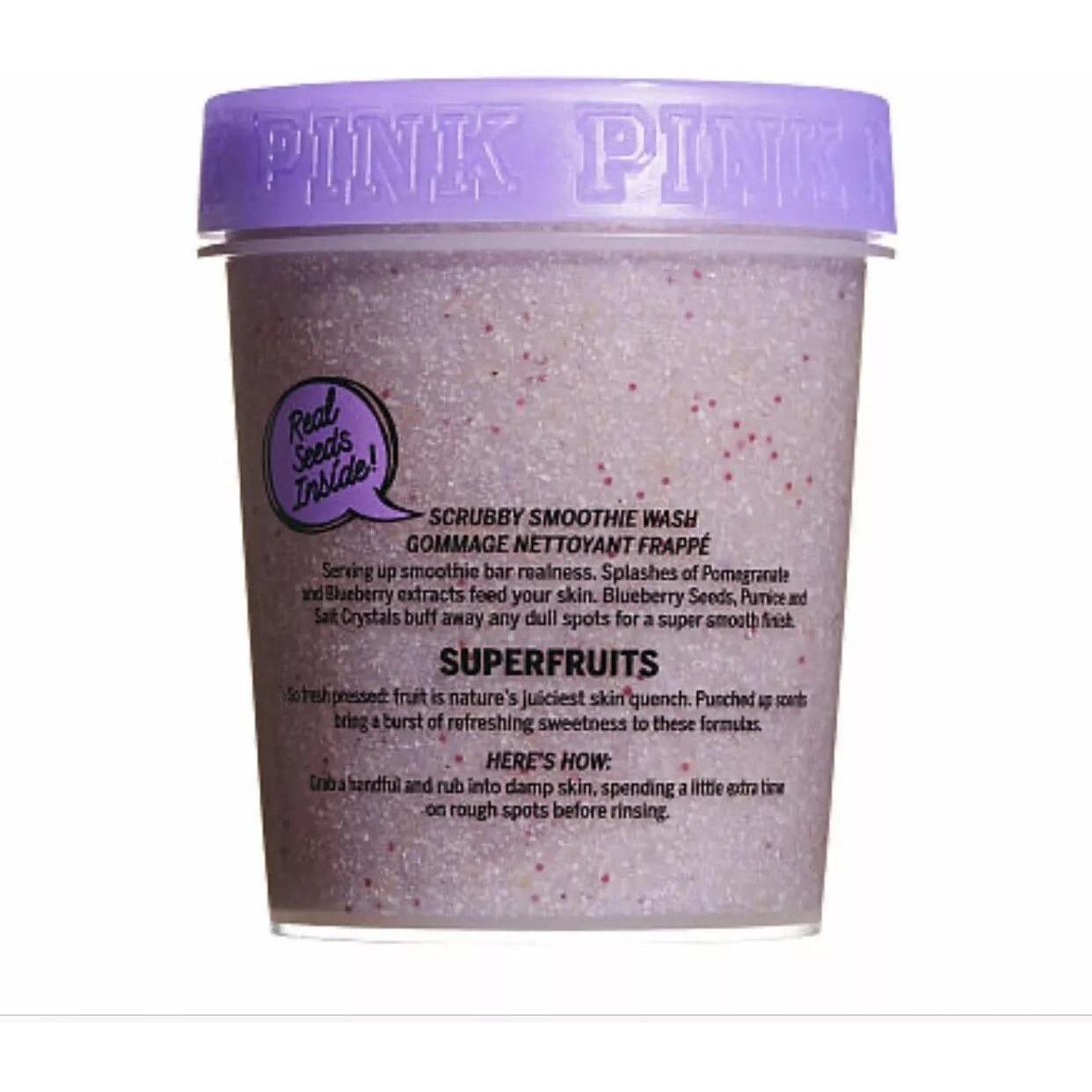 Victoria's Secret Berry Scrub + Blueberry Seeds With Pomegranate Extract Scrubby Smoothie Wash 