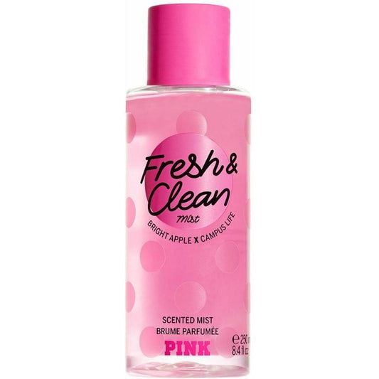 Victoria's Secret Pink Fresh & Clean Scented Body Mist Spray Bright Apple X Campus Life 